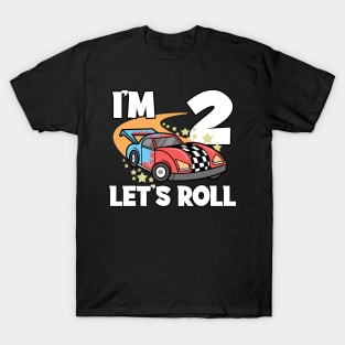 Second 2nd Birthday Racing Car Sports Car T-Shirt